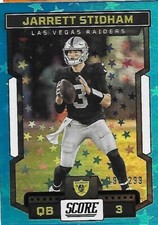 2023 Score Stars #193/299 Las Vegas Raiders QB Jarrett Stidham Card # 132