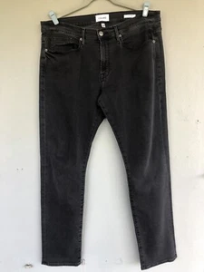 Jeans Frame L' Homme Slim 36X32 Sbiadito a Grigio Lavaggio Cotone Elasticizzato Designer Denim - Foto 1 di 9
