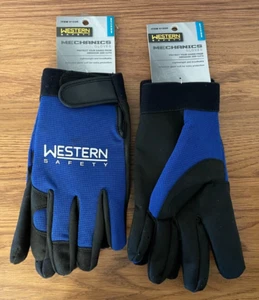 Western Safety Mechanics Gloves for Shop-Industrial-Yard Work Medium 2 Pairs - Picture 1 of 3