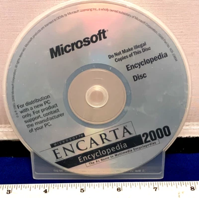 💥Microsoft Encarta Encyclopedia DISC ONLY👈 2000 for Windows 1999 XP 98 95 - Image 1 of 4