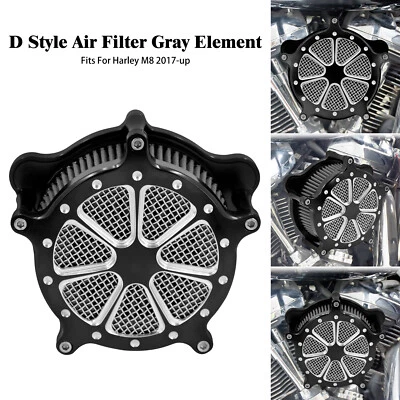 Filtro de admisión gris filtro de aire CNC apto para Harley Touring Road Glide King 17-25 Foto 1 de 4