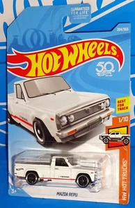 Hot Wheels 2018 HW Hot Trucks Series #204 Mazda Repu White w/ ST8s - Picture 1 of 2