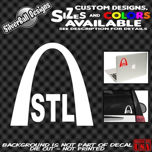 STL St. Louis Custom Vinyl decal Car truck window laptop Symbol JDM Gateway Arch - Picture 1 of 1