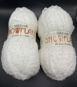 NOS Sirdar Snowflake Double Knitting SH 383 WHITE 2 Skeins w/186 Yards 50g - Picture 1 of 2