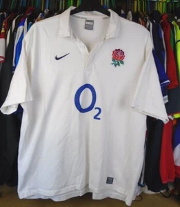 ENGLAND 2012 HOME NIKE SHORT SLEEVE RUGBY SHIRT JERSEY TOP XXL - Picture 1 of 7