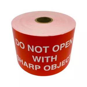 3x5 Do Not Open with Sharp Object Shipping Stickers 2 Rolls of 500 USA Labels - Picture 1 of 4