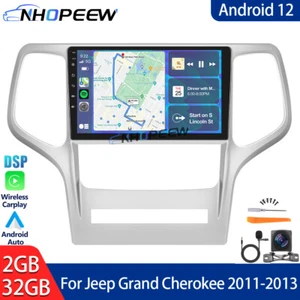 APPLE CARPLAY FOR 2011-2013 JEEP GRAND CHEROKEE ANDROID 13 CAR RADIO STEREO GPS - Picture 1 of 18