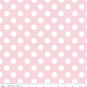 Medium Pink Spot Dots Like Minnie Mouse Pink Fabric by Riley Blake C360-75 - Picture 1 of 1