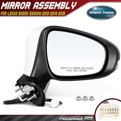 Espejo retrovisor eléctrico derecho con plegado manual blanco térmico para Lexus ES350 ES300h 2013-2015 Foto 1 de 4