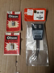 NOS OLSON CB radio cristales y filtro en tarjeta. - Imagen 1 de 2