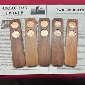 ANZAC Day Two-Up Game Set 40th Birthday Gift Present 1985 Australian Pennies 2UP - Picture 1 of 15