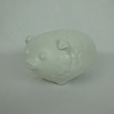 Jonathan Adler Menagerie 猪白色秘鲁手工制作 ~ 二手状况完好 — 第 1/4 张图片