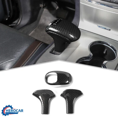 Carbon Fiber Central Gear Shift Head Cover Trim for Jeep Grand Cherokee 14-15 Foto 1 de 4