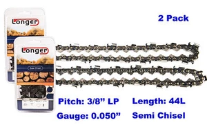2pcs 12''  Chainsaw Chain Blade 3/8" LP 0.050 Gauge 44 DL For STIHL Husqvarna - Picture 1 of 6