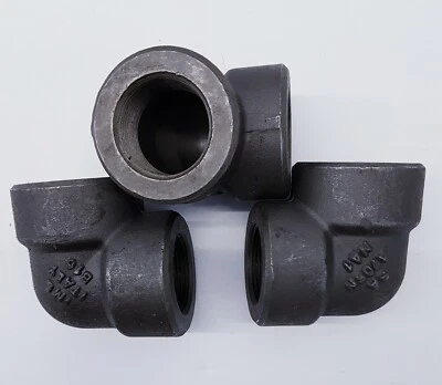 IML Elbow 90 Degree Fitting 1 1/4" NPT Threaded 3000#, ASTM A105N Forged - Image 1 of 4