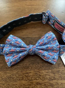 NWT Vineyard Vines Boys Adjustable Bow Tie USA Whales and Stars  - Picture 1 of 8