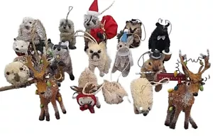 17 Bristle Bottle Brush Animal Christmas Tree Ornaments Pottery Barn - Picture 1 of 6