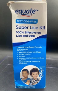 Equate Super Lice Kit, 100% Effective on Lice and Eggs, Dimethicone, 4.05 fl oz - Picture 1 of 5