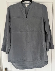 GAP Maternity Light Blue Grey 100% Soft Tencel Cotton Top - Picture 1 of 4