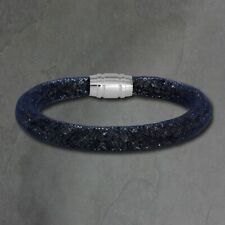 Silberdream 20cm Women's Bracelet Blue Mini Crystal Stainless & Nylon SDA050B0