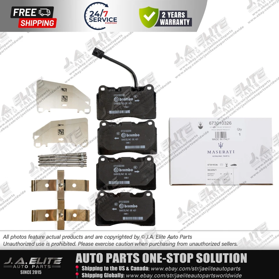 Genuine Front Brake Pads Set for Maserati Ghibli Quattroporte(4 Piston Calipers) - Imagen 1 de 4