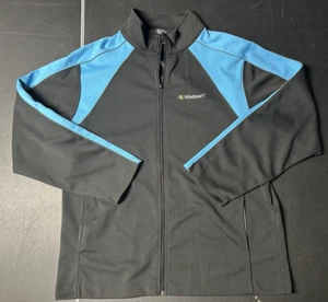 Microsoft Windows 7 XL Promotional Jacket Black Blue Full Zip w/ Pockets - Picture 1 of 5