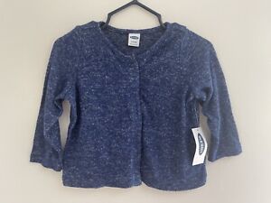 Old Navy Baby Girls Soft Stretchy Snap Button Long Sleeve Cardigan Blue 6-12 M