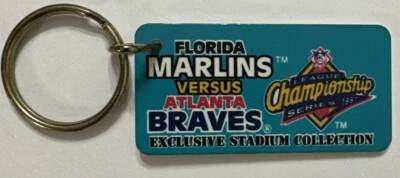 Florida Marlins Keychain Marlins vs Atlanta Braves Exclusive Collectible 1997 - Image 1 of 3