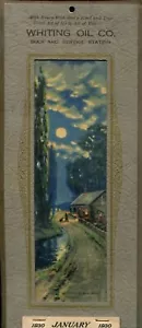 Pubblicità 1930 Whiting Oil Company con calendario mensile - Foto 1 di 4