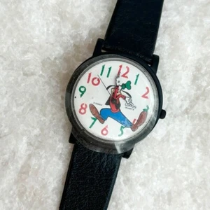 Vintage Lorus by Seiko Walt Disney Collectible Goofy Wristwatch w/ Leather Strap - Picture 1 of 8