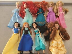 9x 5-6" Vintage Disney Prinzessin Figur Puppen schneeweiß Rapunzel Belle Antenne