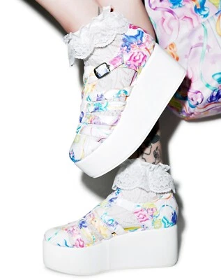 IRON FIST MY LITTLE PONY RAINBOW PLATFORM SANDALS RAVE PARTY SUMMER COSTUME - Image 1 of 2