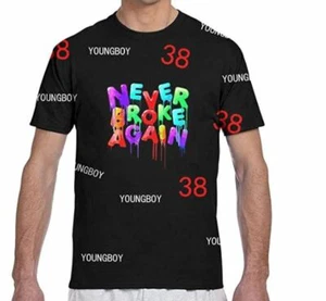 NEW NEVER BROKE AGAIN Unisex 3D Printed Graphic Short Sleeve T-Shirt XL - Picture 1 of 3