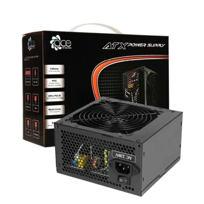 Ace 750W Black Power Supply PSU 12CM Fan PFC Low Noise 4+4 pin 12V and 6+2 PCI E - Image 1 of 4