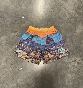 Inaka Power City Mesh gefütterte Herrenshorts Medium Kordelzug Taille Streetwear - Bild 1 von 5