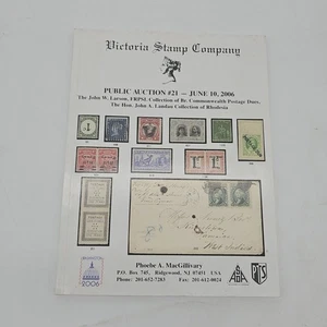 Victoria Stamp Company Asta Pubblica 21 2006 Catalogo Asta - Foto 1 di 8