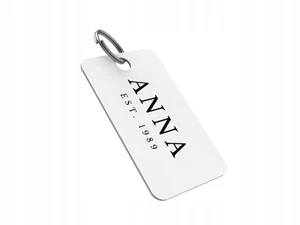 Personalizowany brelok do kluczy - Twoje imię i rok urodzenia - Zdjęcie 1 z 5