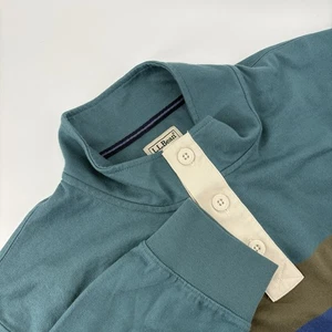 LL Bean Herren Vintage weich Rugby Stehkragen Streifen Farbblock adrette Polo Gr. 2XL - Bild 1 von 10