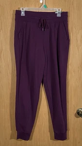 Tek Gear Mid Rise Jogger donna taglia M ultra morbido foderato in pile viola prugna nuovo con etichette - Foto 1 di 7