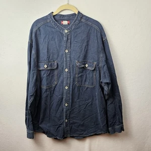 Unionbay Shirt Men’s Size Large Blue Denim Long Sleeve Button Up Vintage - Picture 1 of 5