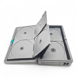 LASERLINE 40 CD DVD Case Flip Disc Holder Fold Out Storage Travel Carry Vtg - Picture 1 of 14
