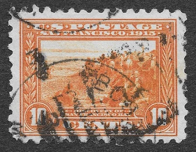 MMK Philately: US Scott #404 Used Panama Pacific Expo Issue 10c Orange SCV $70 - Image 1 of 2