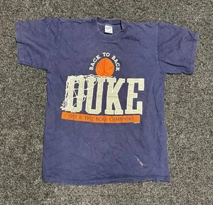 Camisa Mediana De Colección NCAA Duke Blue Devil Baloncesto 1991-92 Back To Back Champs - Imagen 1 de 2