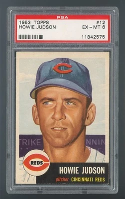 1953 Topps #12 Howie Judson PSA 6 EX-MT #11842575 - Image 1 of 2