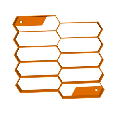 Estante Hot Wheels hexagonal impreso en 3D - Estante de exhibición montado en la pared Foto 1 de 4