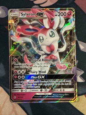 Pokémon TCG Sylveon GX 92/145 Promo Guardians Rising Sun and Moon Full Art NM - Image 1 of 2