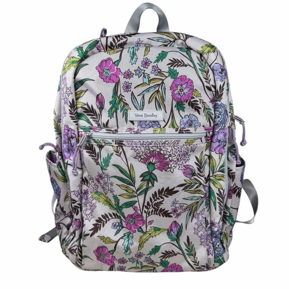 Vera Bradley Lighten Up Grand Large Backpack - Lavender Botanical - Image 1 of 4