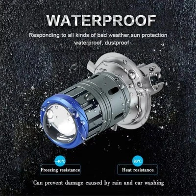 Motorcycle LED Headlight Lens Bulb H4 H6 BA20D for Enhanced Driving Experience - Image 1 of 4