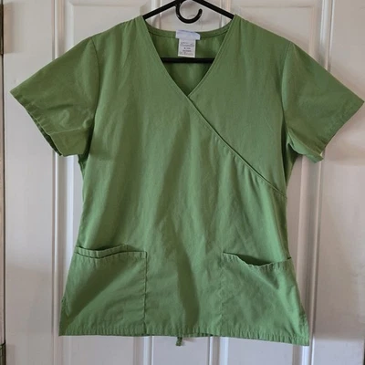Blusa Médica SB para Mujer Manga Corta Cuello en V Verde Neón Talla Pequeña Aloe Brillante Foto 1 de 4