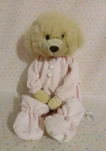 Vintage Little Snoozems rosa Waffel Pyjama Teddybär Stofftier Plüsch 16 Zoll - Bild 1 von 9